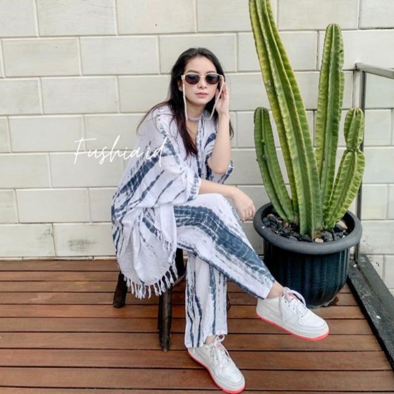 SETELAN CARDIGAN LILIT TIE DYE BALI