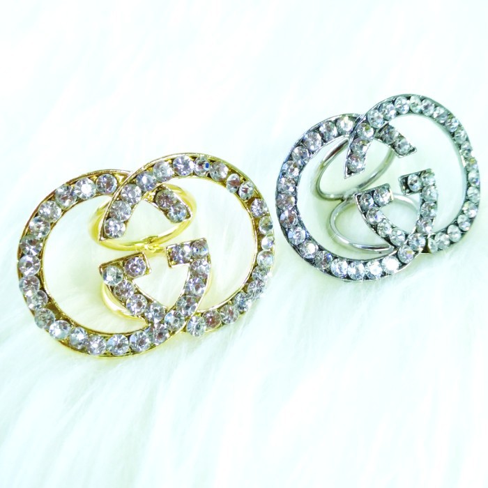 Order Langsung Cincin / Ring Kerudung / Jilbab / Syal Gold Gucci - Silver Diskon