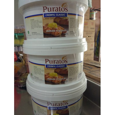 

QH Selai Durian Puratos Cremfill / Fillings / Topping 5 KG 100%