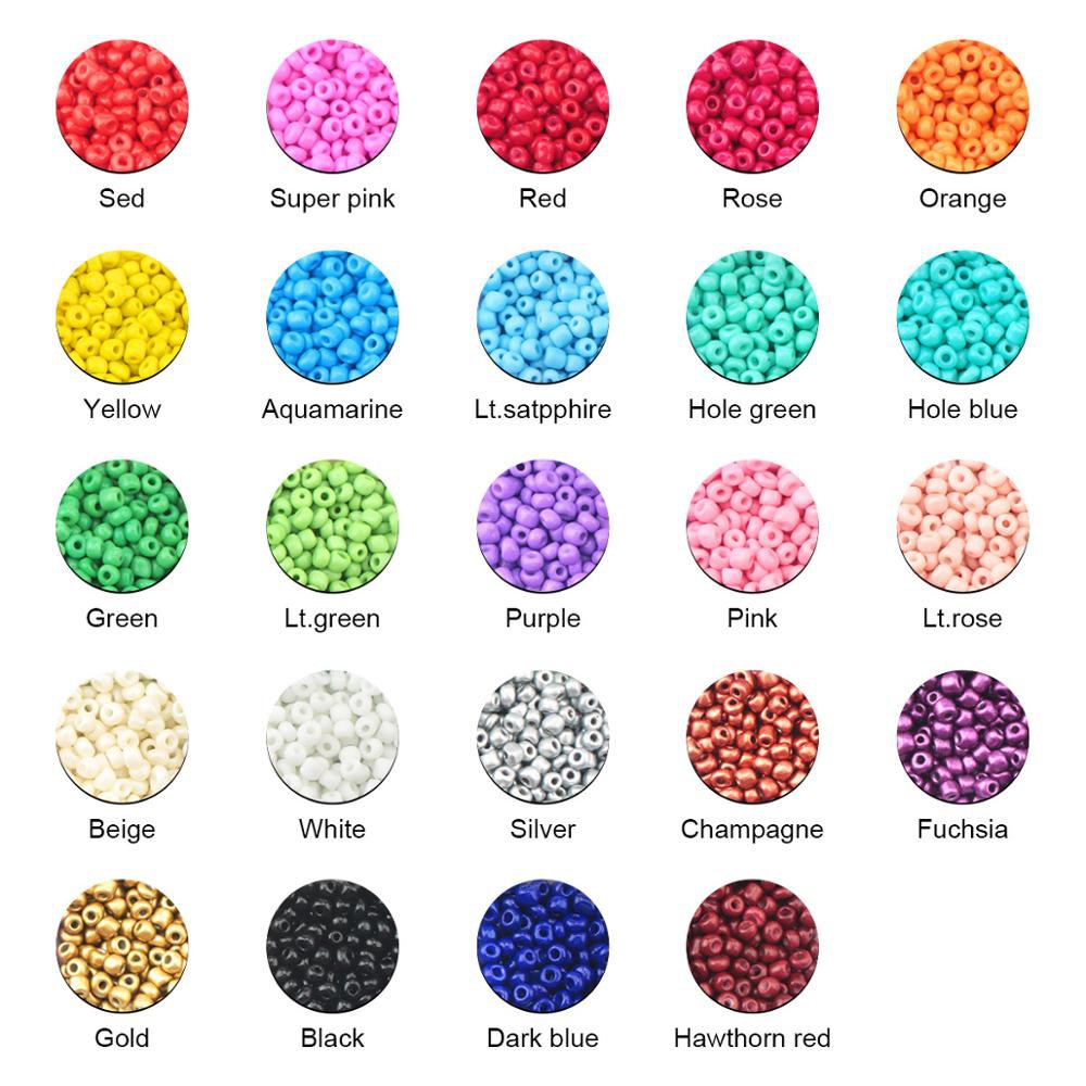 Grosir 2mm 3mm 4mm Kaca SeedBeads manik-manik biji Ceko bulat manik-manik Untuk DIY Gelang Kalung Perhiasan Aksesoris 24 warna