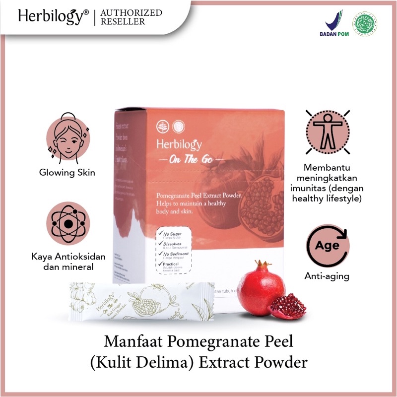 

Herbilogy On The Go Pomegranate Peel (kulit delima ) extract - 20 sachets