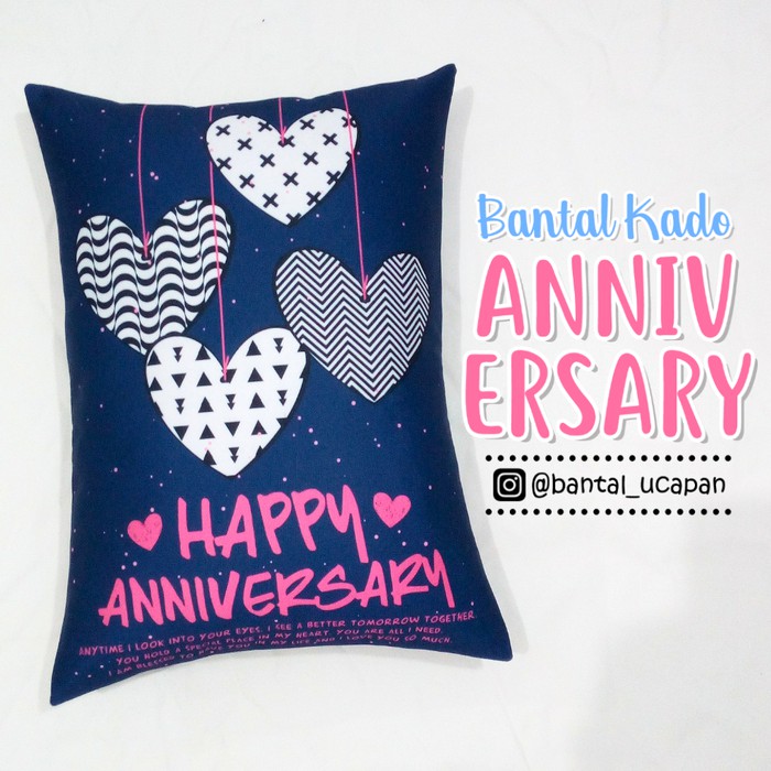 

BMR-109 Bantal Kado & Hadiah Anniversary Tema Navy - 30x40cm - Ready -