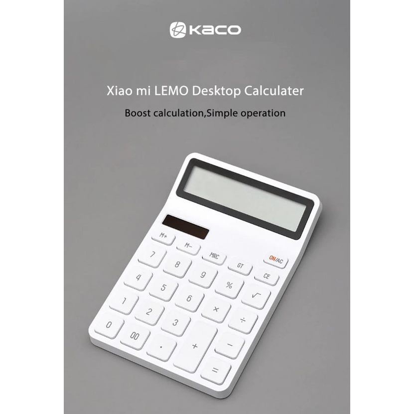 Xiaomi KACO LEMO Kalkulator 12 Digit Premium Aesthetic Digital Mini Desktop Electronic Portable Calculator untuk Sekolah Kantor Kerja