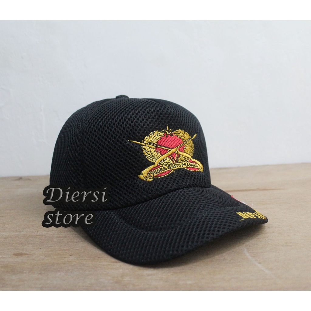 DIERSI STORE TOPI DOUBLE MESH BORDIR INFANTERI /TOPI INFANTERI BORDIR/TOPI  TNI