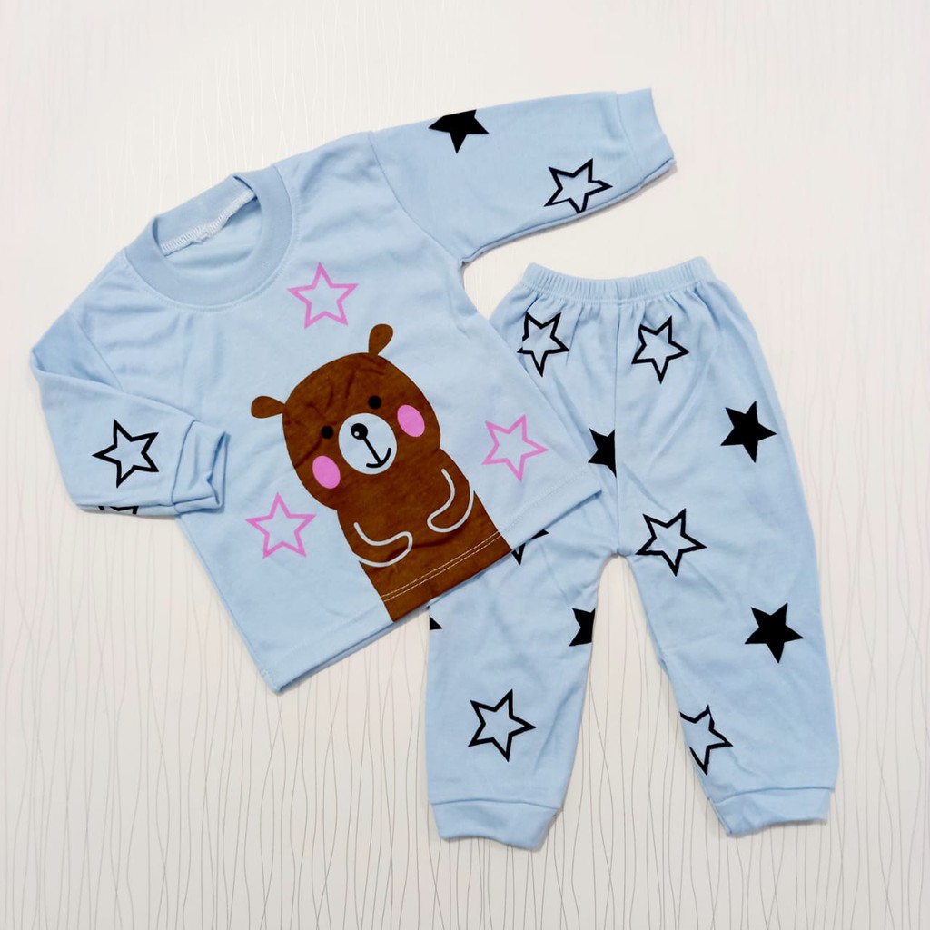 baju tidur anak setelan piyama bayi  set  lengan panjang baby cyand clothing