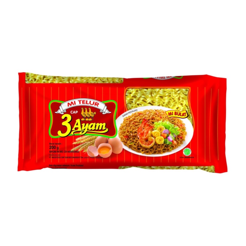 Jual Mie Telur Mie Telor Cap 3 Ayam Mi 3 Chicken Noodles Shopee Indonesia