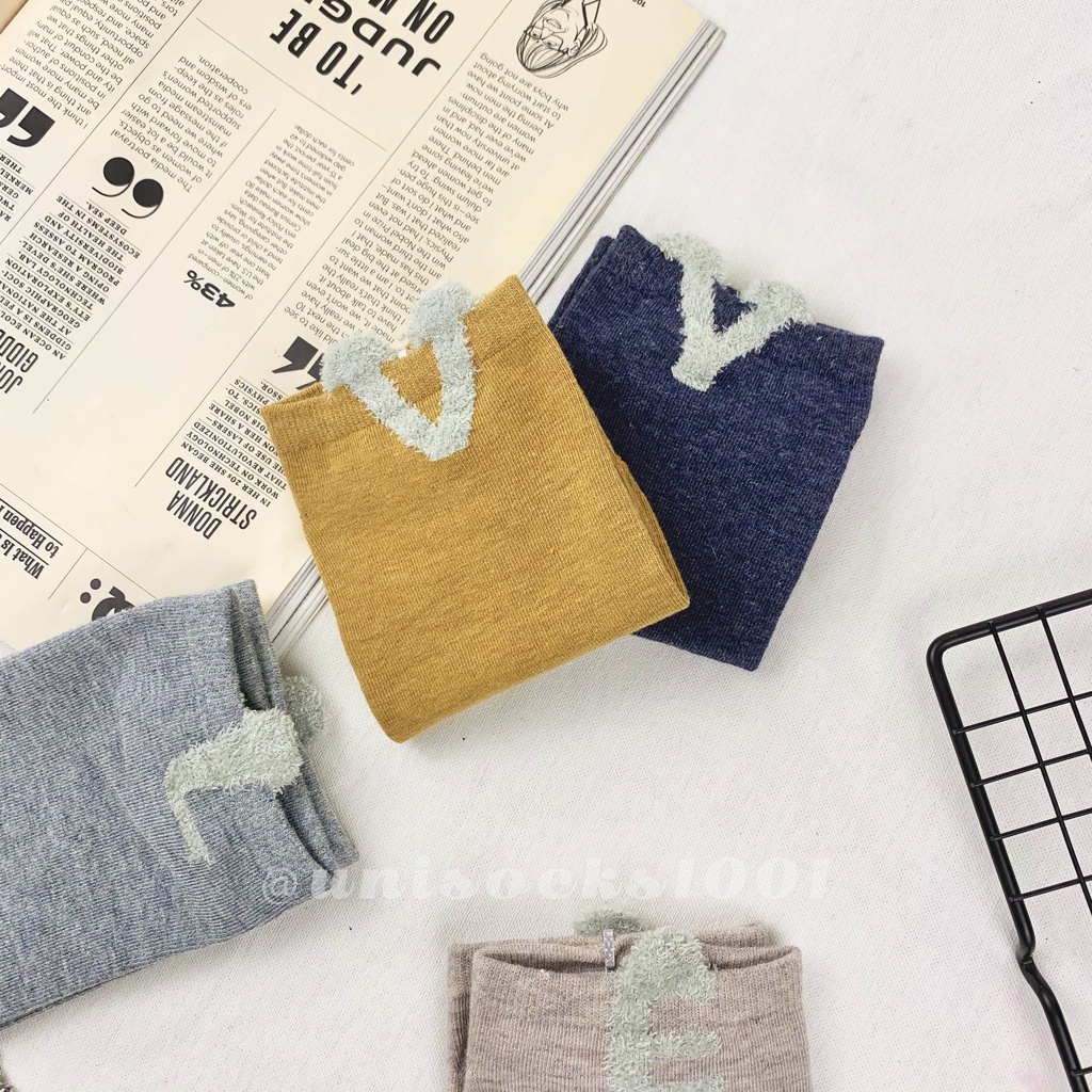 Import Kaos kaki pendek cewe wanita motif tebal lucu karakter pendek woman socks ankle sock tebal bermotif kualitas premium-LUV U C1