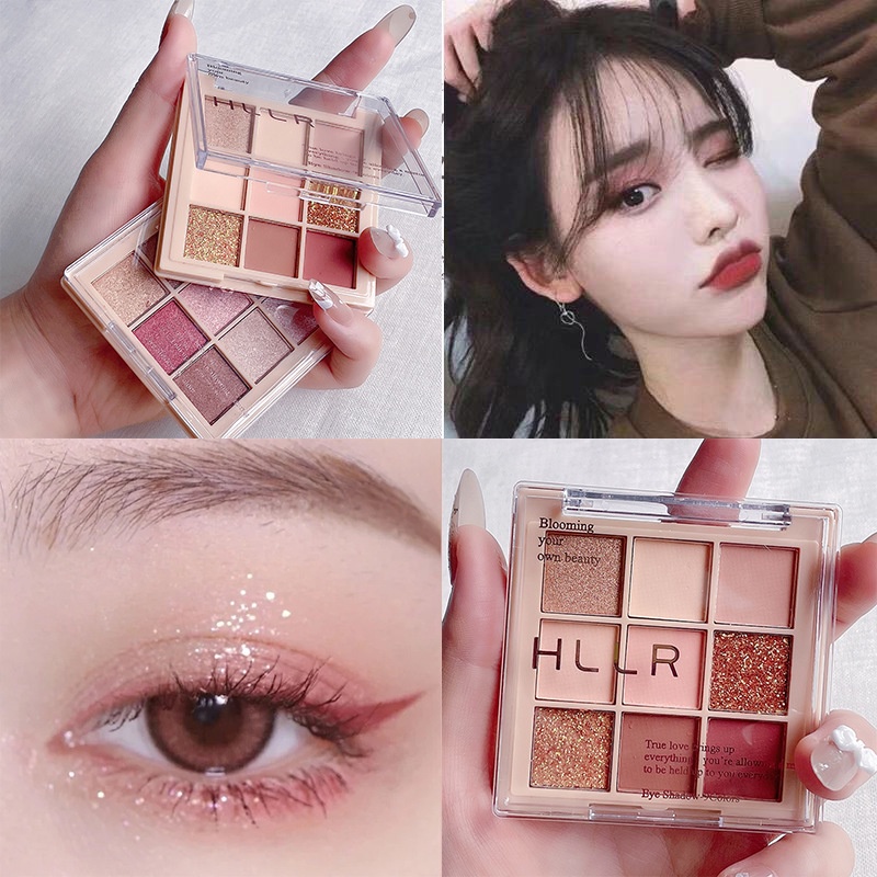 HLLR EYESHADOW PALETTE 9 COLORS MATTE &amp; GLITTER