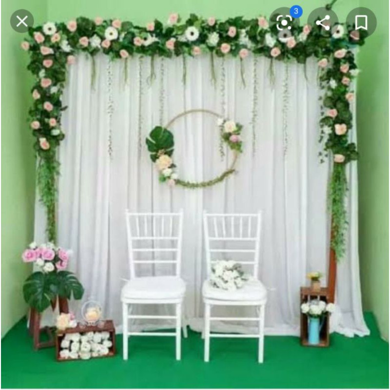 PhotoBooth  BACKDROP WEDDING / BAKCDROP AKAD POLOS/ BEGRON DINDING