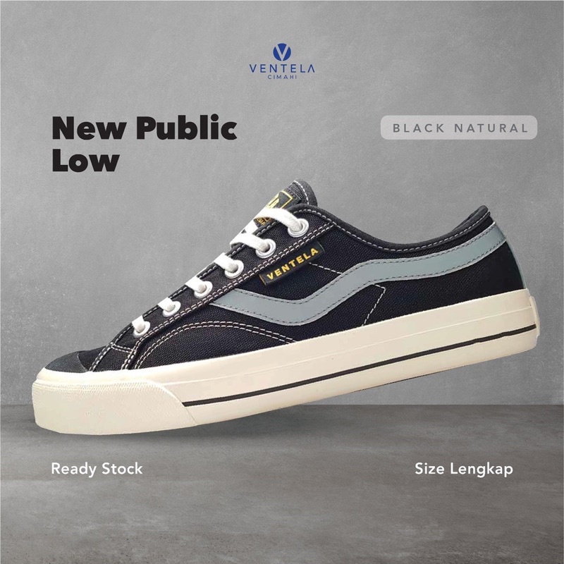 Ventela New Public Low Black Natural