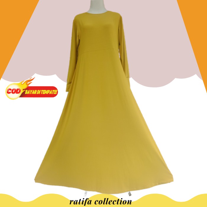 Gamis Polos Jersey Jumbo XXL. by ratifa collection.