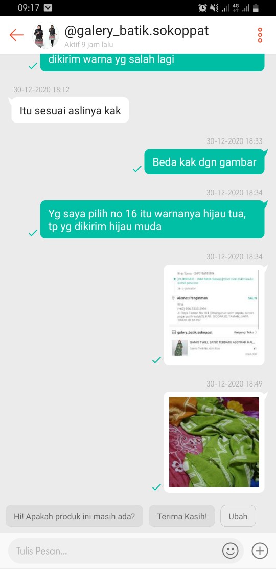 Gamis Twill Batik Terbaru Abstrak Malam