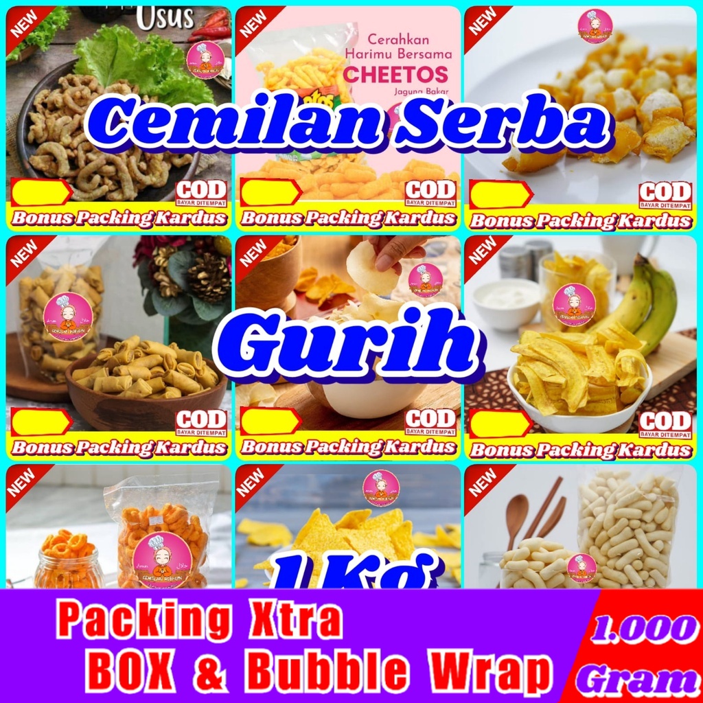 

[1Kg] Serba Gurih / Aneka Makanan Ringan - Hufaida Snack Snack Kiloan cemilan camilan