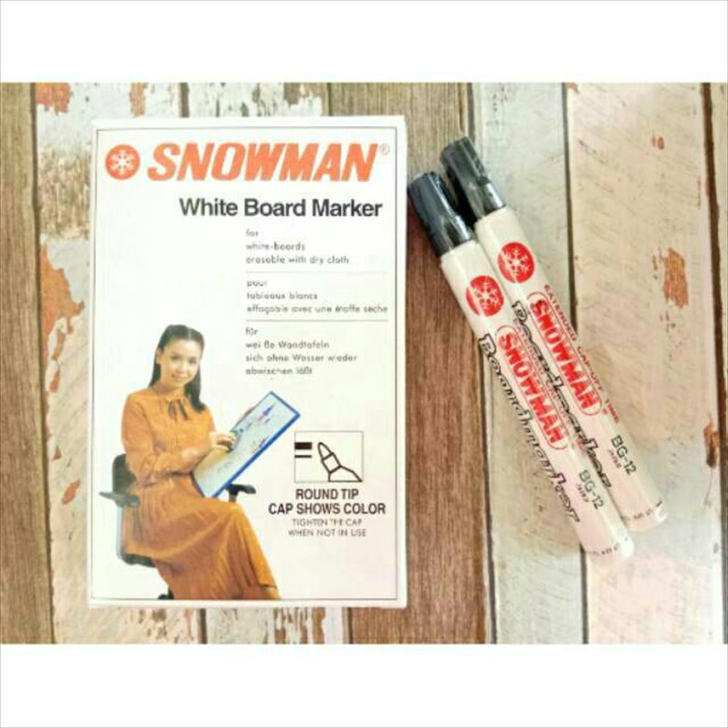 

Spidol Whiteboard Snowman HITAM (PCS)
