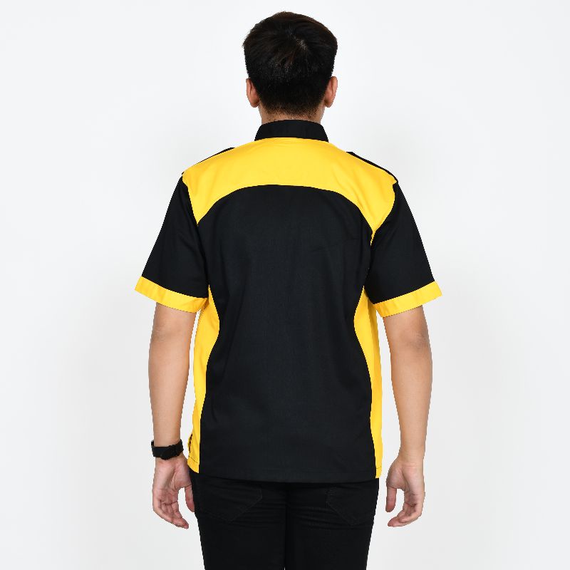 custom seragam murah/baju tangan pendek custom bordir/kemeja karyawan pabrik/perusahaan/garmen/alat berat/kontruksi/proyek/perkumpulan