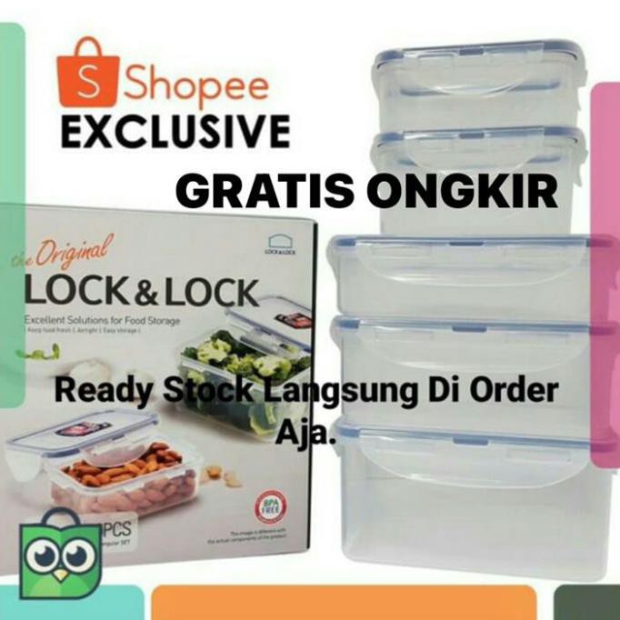 termurah Lock&Lock Lock n and & Lock LocknLock Gift Set 5pcs Tempat Makan berkualitas