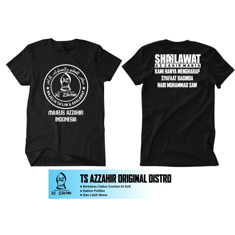 TSHIRT KAOS DAKWAH KAOS AZ ZAHIR BEST SELLER KAOS MURAH DISTRO PECINTA SHOLAWAT