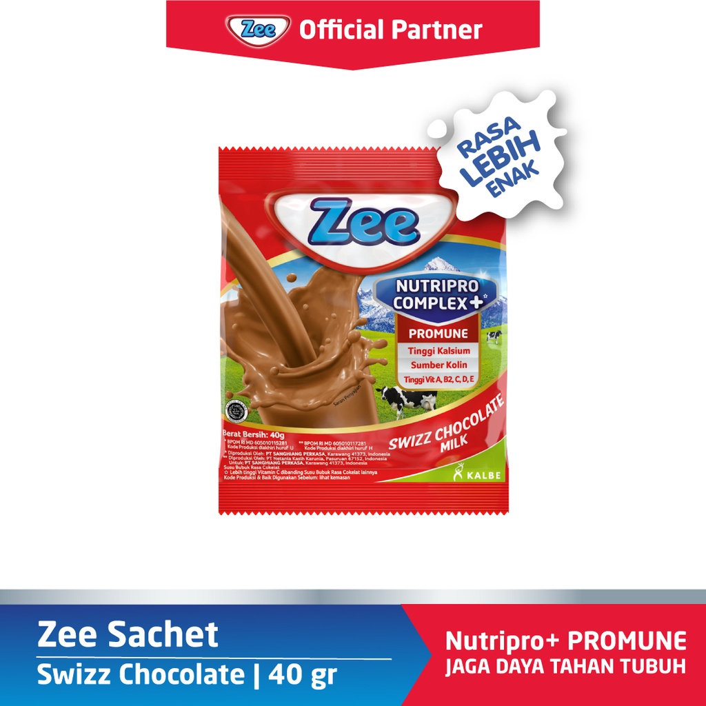 

ZEE COKLAT SACHET 10X40 - RAJA SUSU