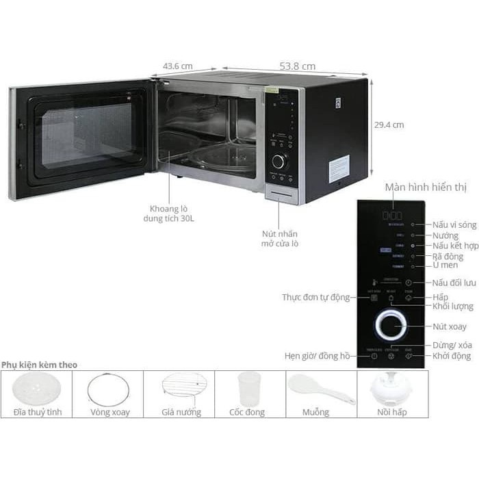 Jual Electrolux EMS3087X Microwave Table Top 30L dengan Grill dan