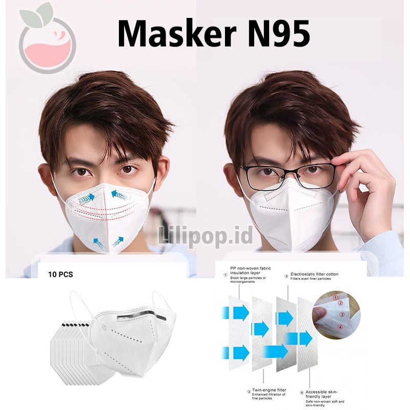 Masker KN95 isi 10 Pcs PM2.5 Earloop