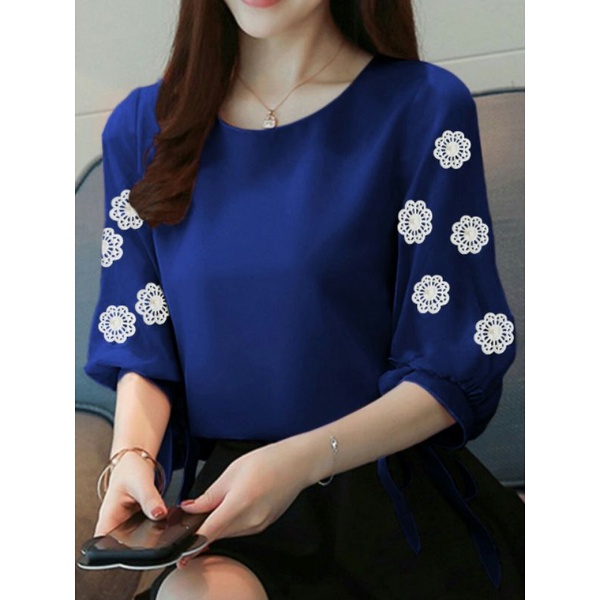 BLOUSE WANITA BUNGA KERUT CERUTY IMPORT PREMIUM | BLUS WANITA IMPORT | BLUS WANITA KASUAL