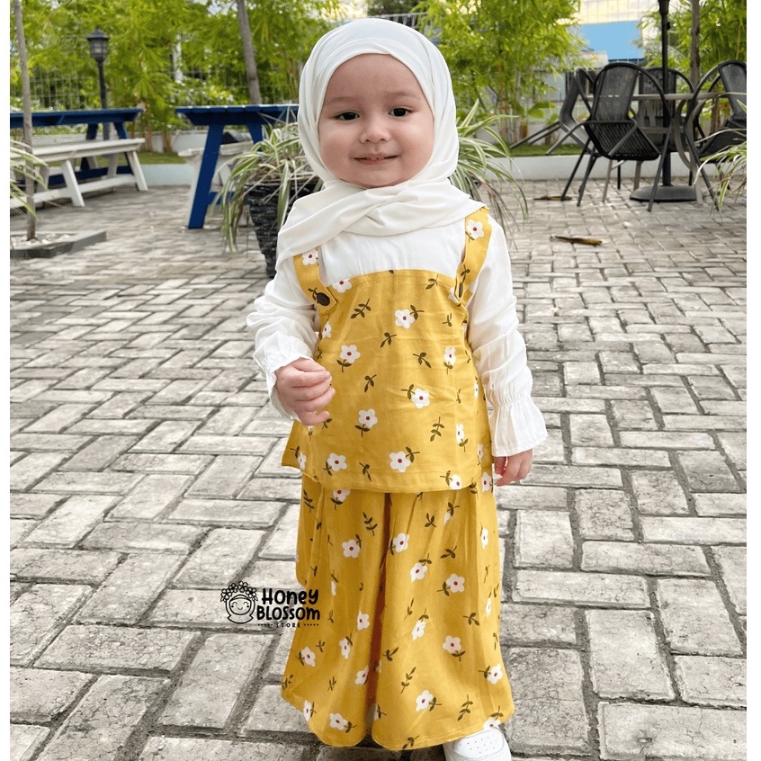 HoneyBlossom - set rok anak perempuan / setelan rok anak bunga alyssa 1-5 tahun