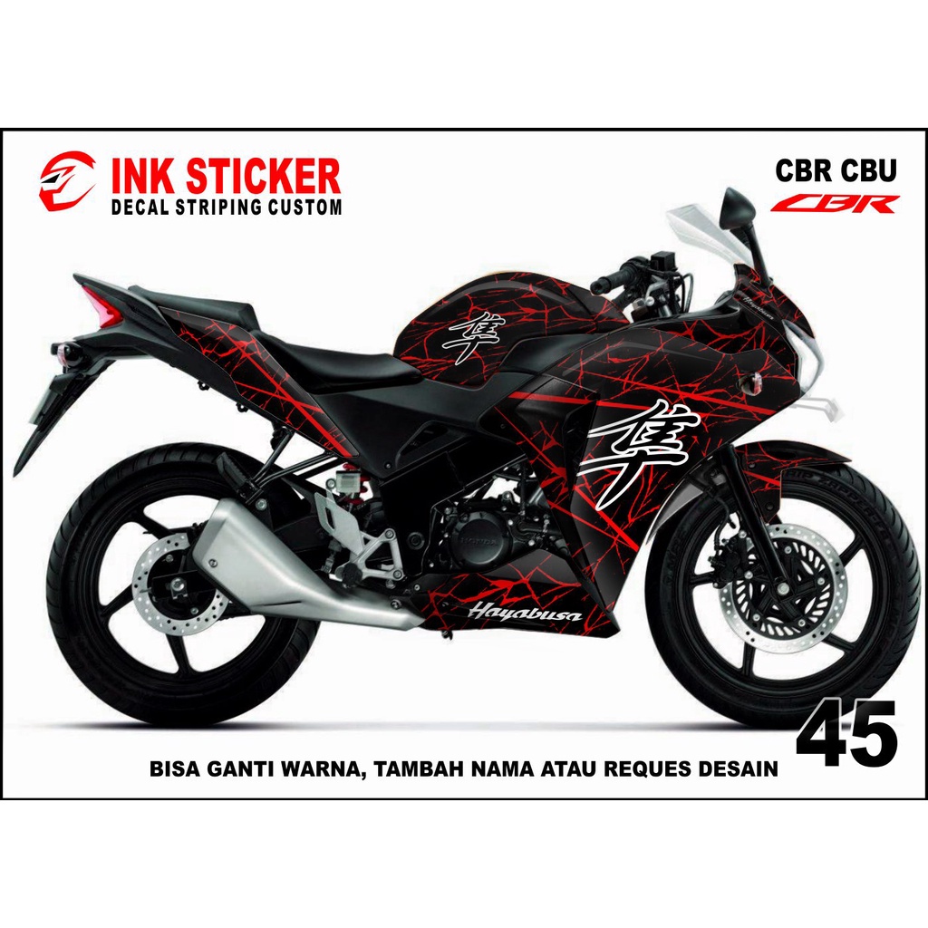 Sticker Decal CBR THAILAND, CBR CBU 150R / 250R 45 fullbody