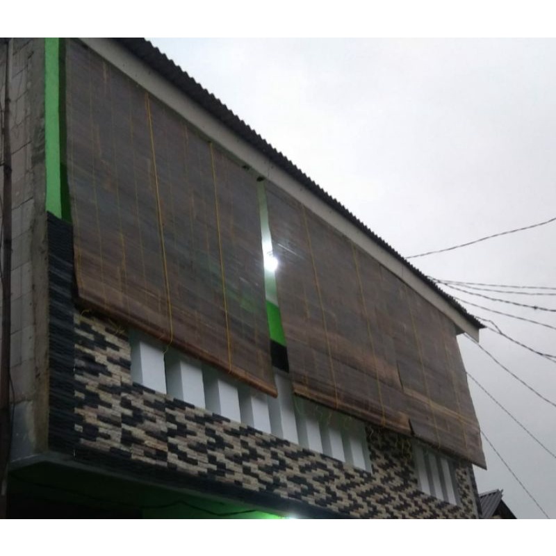 tirai/krey bambu hitam 2x2m