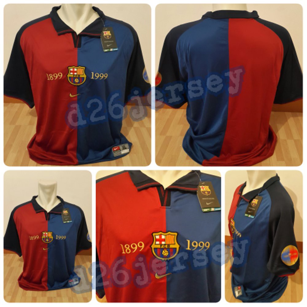 Jersey RETRO Barcelona Centenary  1899 1999  Terlaris