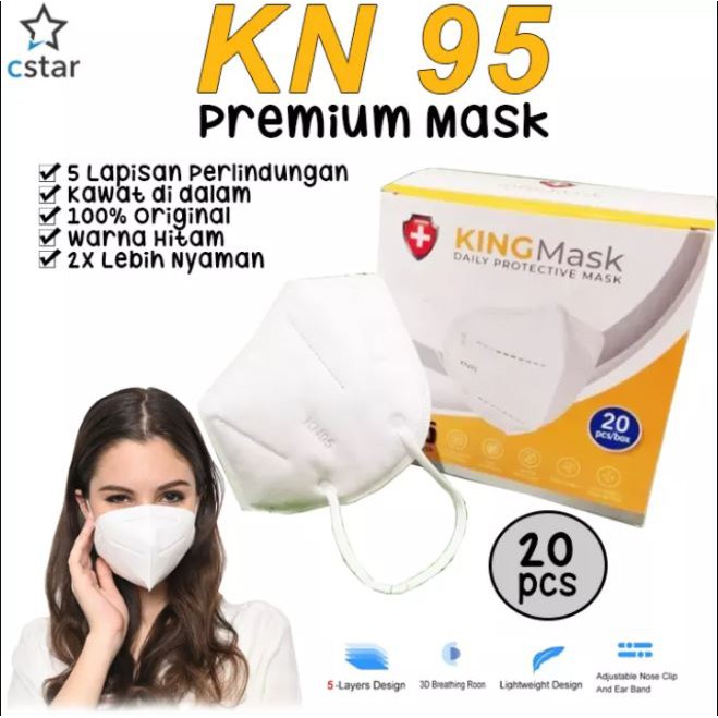 King Mask KN95 Ori 100% Isi 20 Pcs