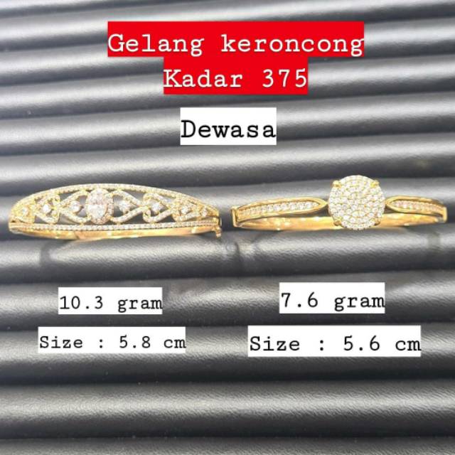 Gelang keroncong kadar 375