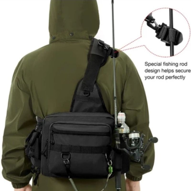 tas pancing model selempang tas penyimpanan alat pancing