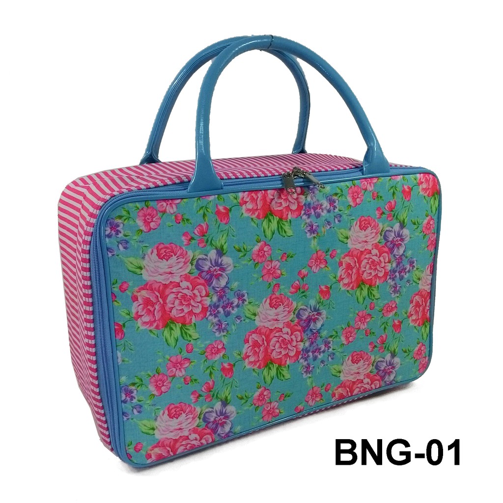 Travel bag kanvas bunga/flower