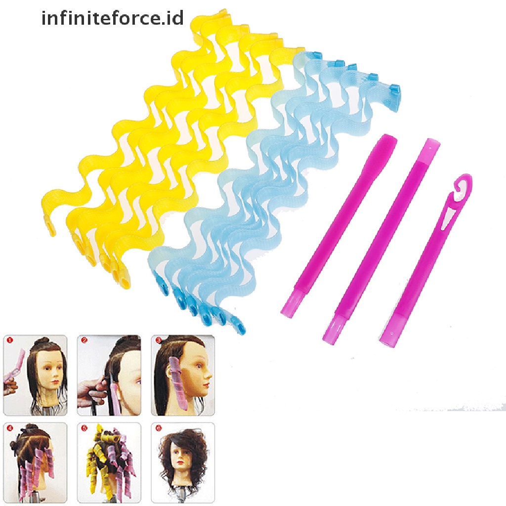 (Infiniteforce.Id) 12pcs / Set Alat Pengeriting Rambut Spiral Portable