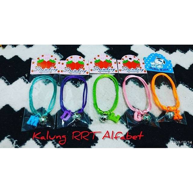 Kalung RRT alfabet kucing 14mm