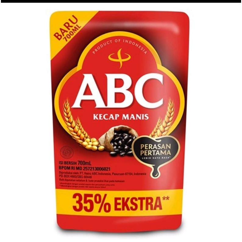 

ABC kecap manis Refill 700ml( 35% Extra )