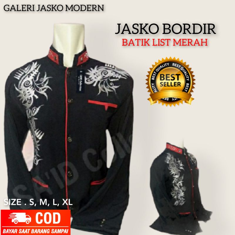 Jasko Hitam Bordir | Jas koko dewasa | Baju Koko dewasa | Jasko Bordir | Jas Koko | Jasko