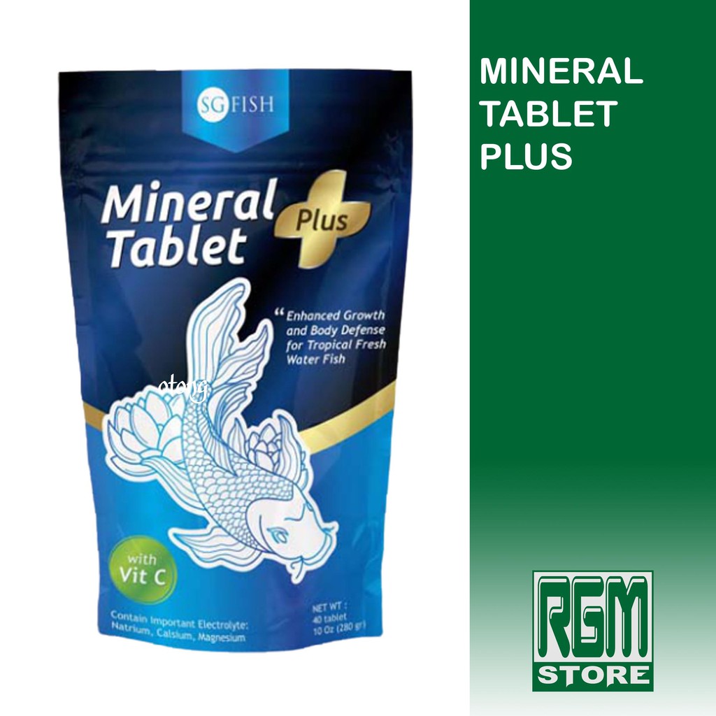 mineral tablet plus Vitamin Vit C garam garem ikan aquarium kolam