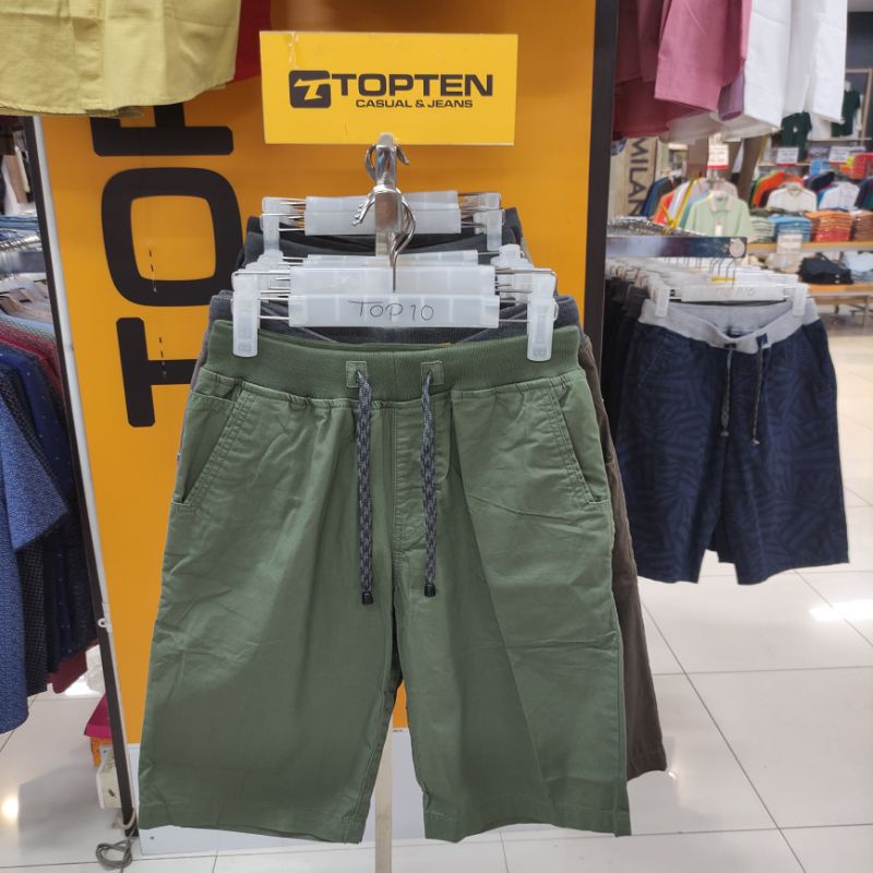 CELANA PENDEK RIB PRIA ORIGINAL TOPTEN