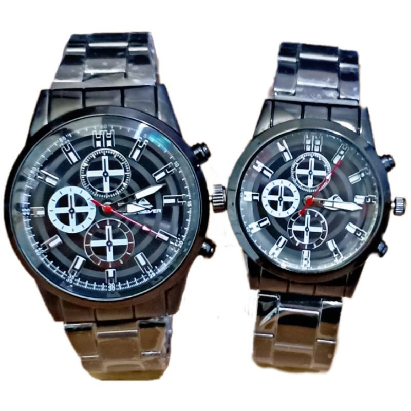 Jam Tangan Couple/Pria/Wanita Fashion Korea QS-17 (Harga Satuan) Stainliss