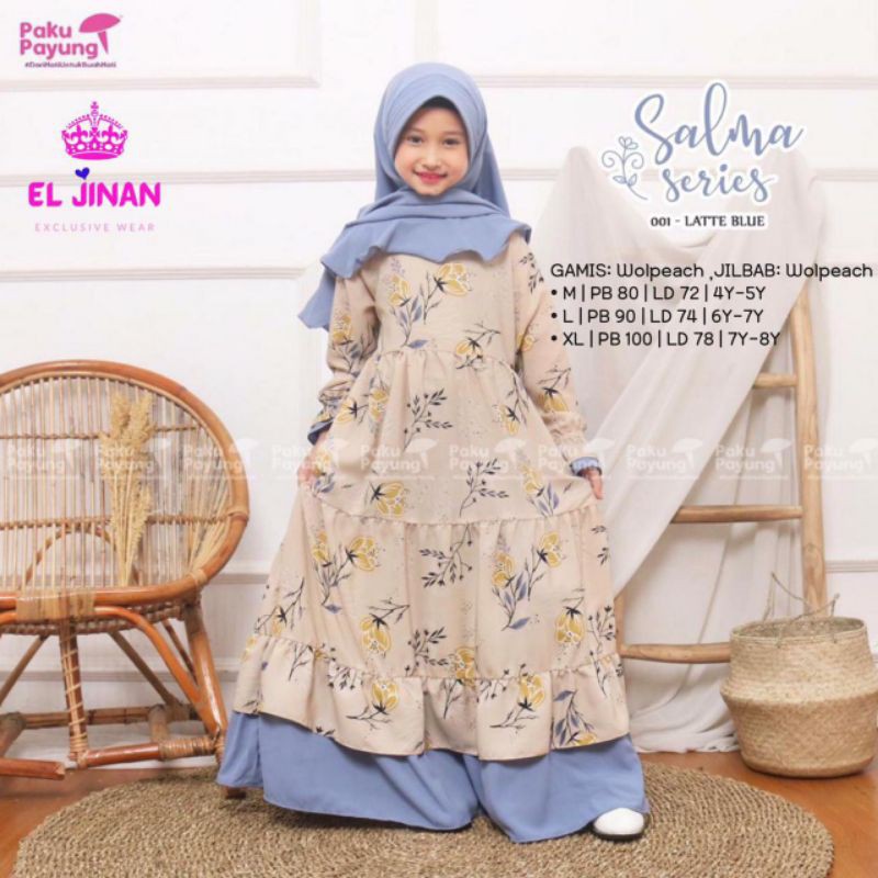 Salma setelan baju muslim anak ori by paku payung. setelan baju muslim anak kakak dan adik
