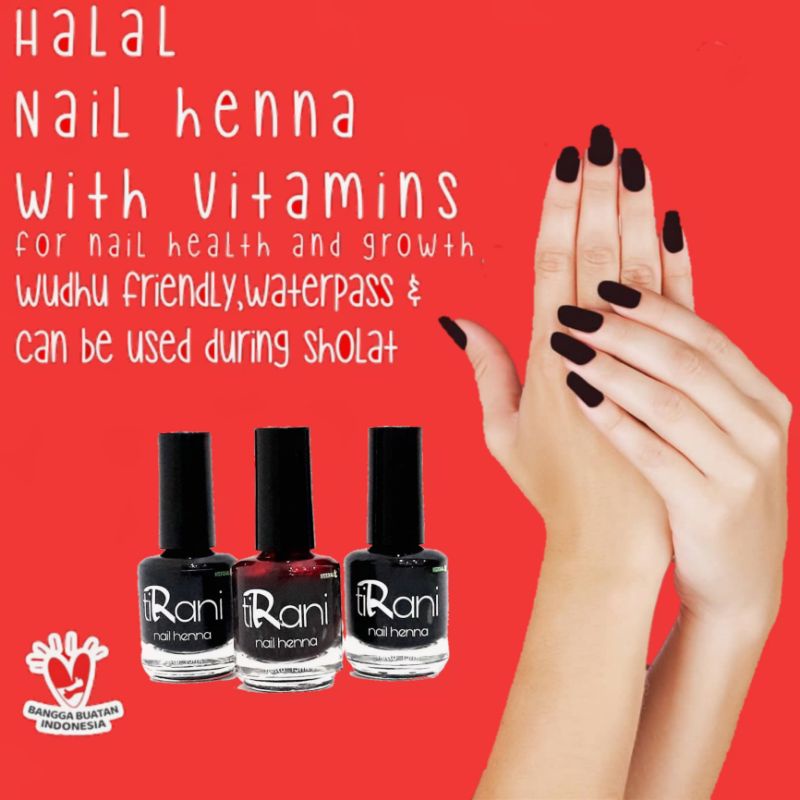 Kutek henna halal || tiRani nail henna 10 ml || original