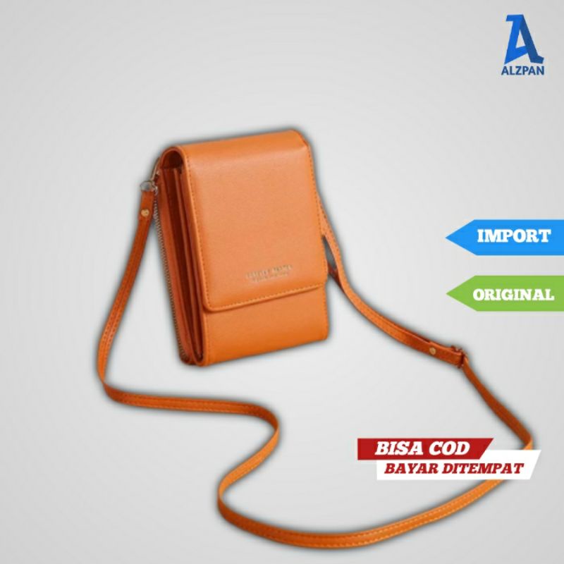 sling bag tas dompet hp touchable henpon hape wanita dan uang phone bag tas selempang slempang impor