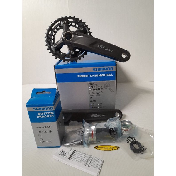 crank shimano deore double m4100 + bb shimano