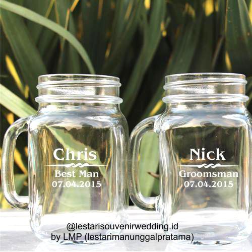 Souvenir Pernikahan Mug Jar Besar (nocode 1) / Souvenir Nikah Murah/ Souvenir Custom/ souvenir perni