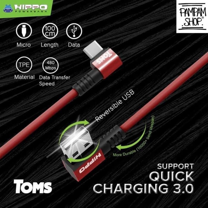 Trend-Toms Hippo Kabel Data Type C Kabel Gamer Quick Charging