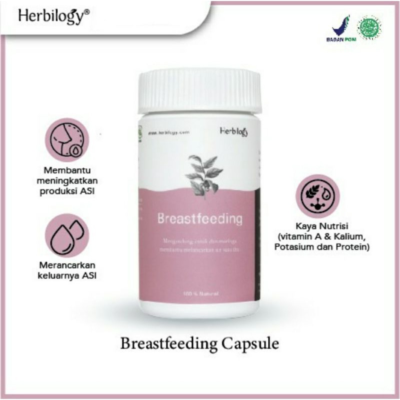 HERBILOGY Breastfeeding Capsules 60pcs ASI Booster Pelancar ASI Herbal Penambah ASI Fenugreek Katuk