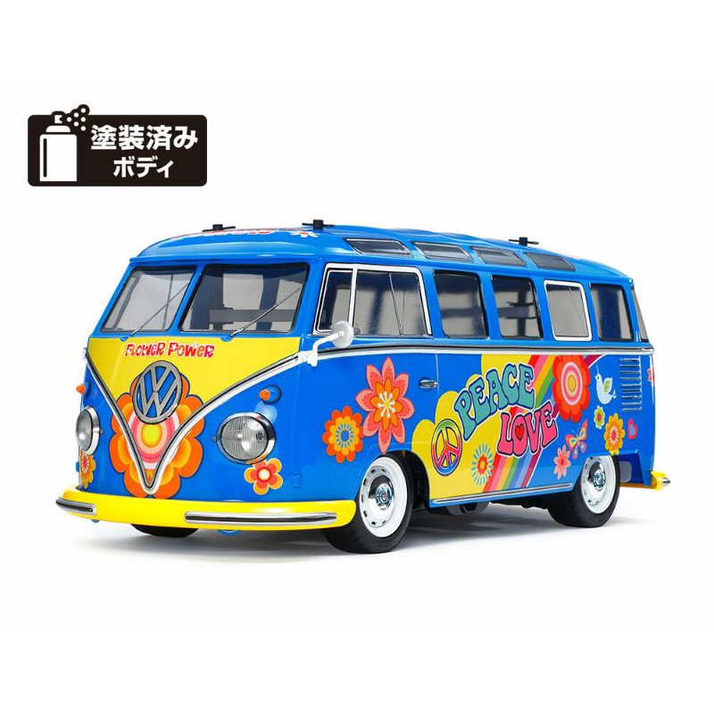 47453 Tamiya RC Special Plan Product 1/10 RC Volkswagen Type 2 (T1) Flower Power (M-05 Chassis)