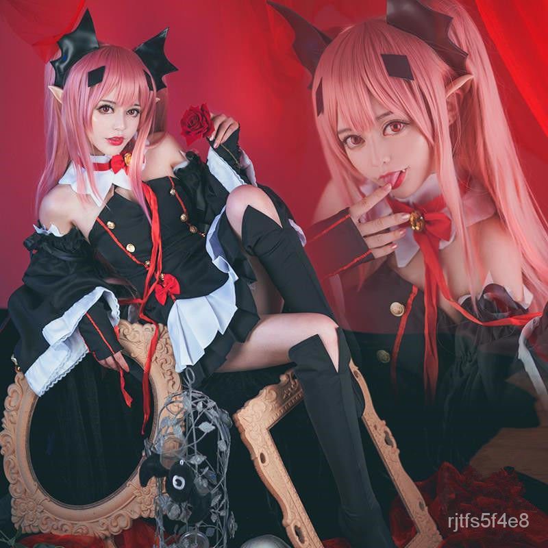 Seraph Of The End Owari no Seraph Krul Tepes Cosplay Costume Uniform Wig Anime Witch