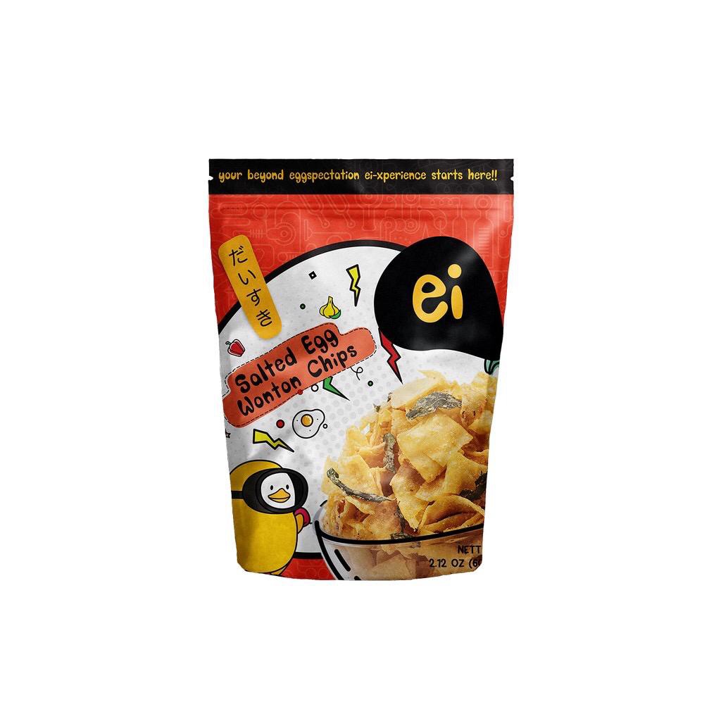 

EI Salted Egg - Wonton Chips - 60gr - Pangsit rasa Telur Asin Mantap